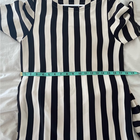 BCBG Max Azria Black White Pinstriped Dress - Picture 6 of 10